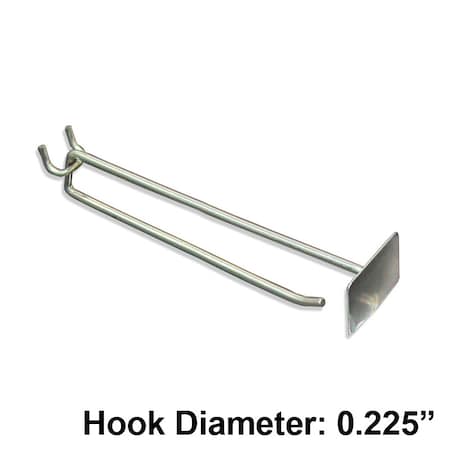 Azar Displays 8" Metal Wire Scan Hook: 0.225" Dia., PK50 700818-50PK